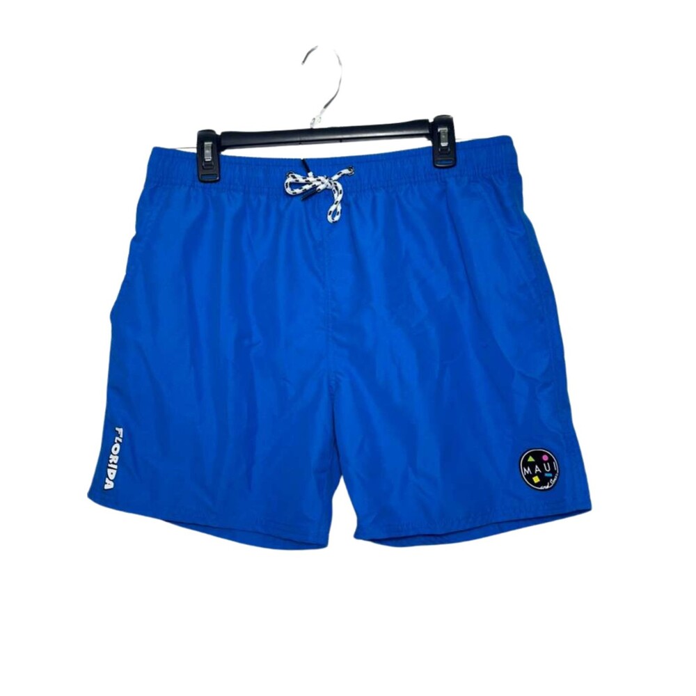 Maui and Sons Florida Swim Trunks Mens Large Blue Board shorts